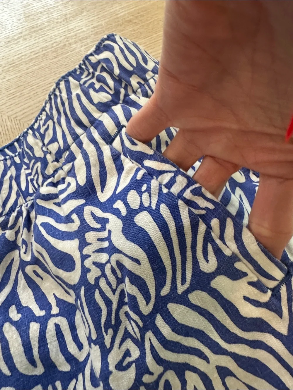 Lilly Pulitzer Blue & White Printed Linen Shorts